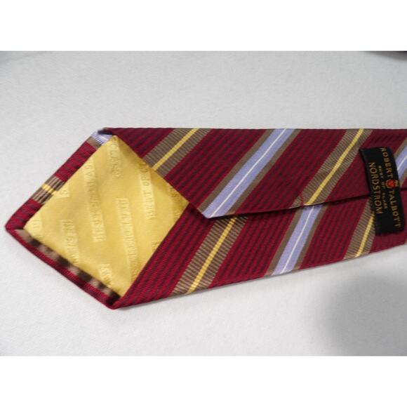 Robert Talbott Norstrom Best of Class Mens Tie Silk Handmade Red Blue 57" - Picture 7 of 9